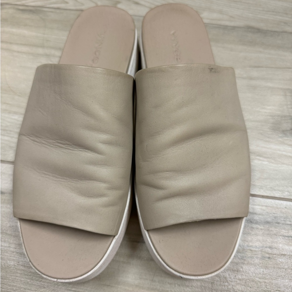 Vince platform slide sandal